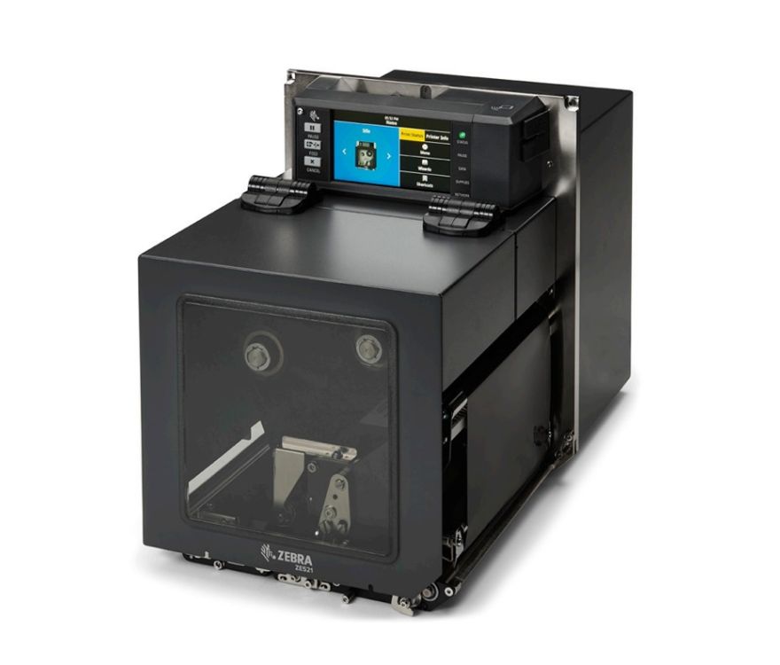 TT Printer ZE521 6 , 300 dpi, RH, Euro and UK cord, USB, Serial, Ethernet, Bluetooth 4.1, Dual USB Host, Color Touch, ZPL