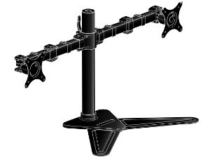 DUAL DESKTOP ARM STAND/10-30IN 100X100 HAS 10KG