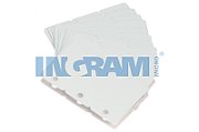 Zebra white PVC cards, 30 mil 3-Up breakaway key tags, (500 cards)
