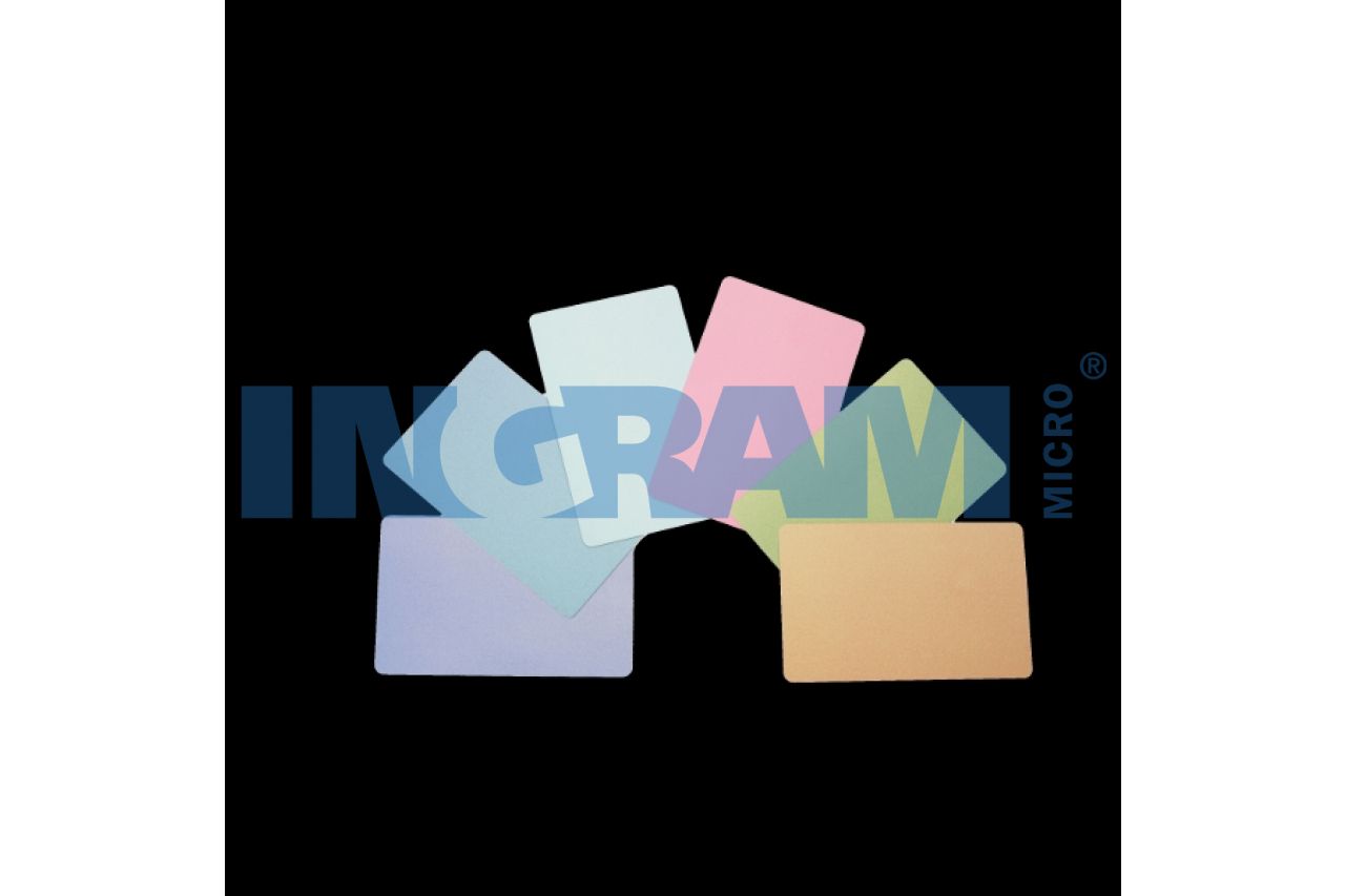 Zebra color PVC card - red, 30 mil (500 cards)