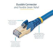 5M CAT6A ETHERNET CABLE BLUE/BLUE - SHIELDED COPPER WIRE