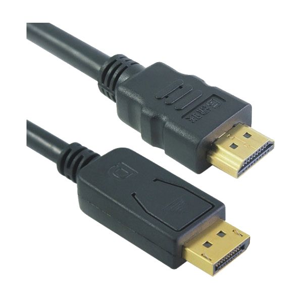 1M DP HDMI CABLE M-M BLACK/M/M GOLD FULL HD