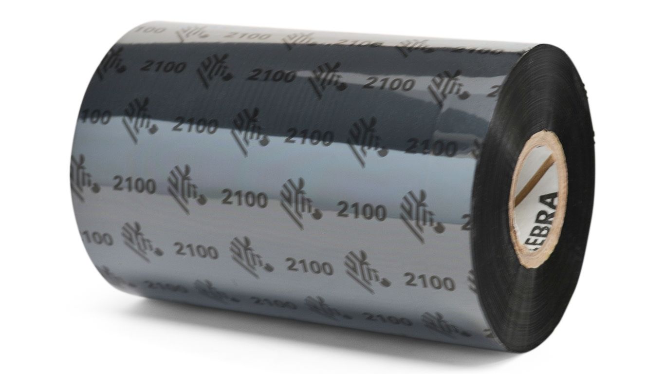 Wax Ribbon, 106mmx450m (4.17inx1476ft), 2100 High Performance, 25mm (1in) core, 12/box