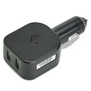 CIGARETTE LIGHTER ADAPTER, 5V, 2.5A, TWO TYPE A USB PORTS.