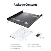 SERVER RACK SHELF VENTED 1U STE/482.6X44.5X406.4MM