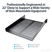 2U 22IN FIXED RACK MOUNT SHELF/.
