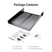2U 22IN FIXED RACK MOUNT SHELF/.