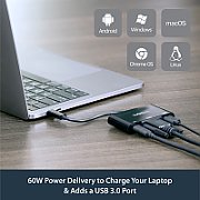 USB-C TO VGA ADAPTER WITH PD/PD + USB PORT - USB-C ADAPTER