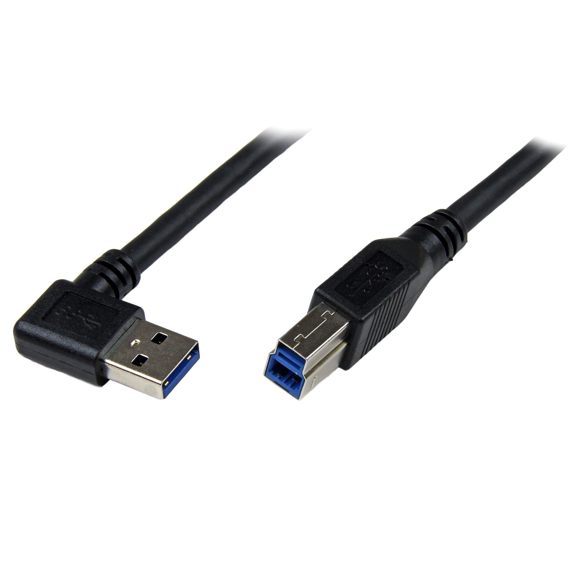 1M USB 3 CABLE RIGHT ANGLE BK/.