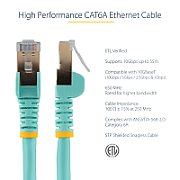 5M CAT6A ETHERNET CABLE AQUA/.