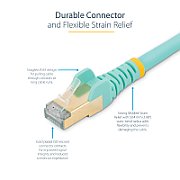 5M CAT6A ETHERNET CABLE AQUA/.