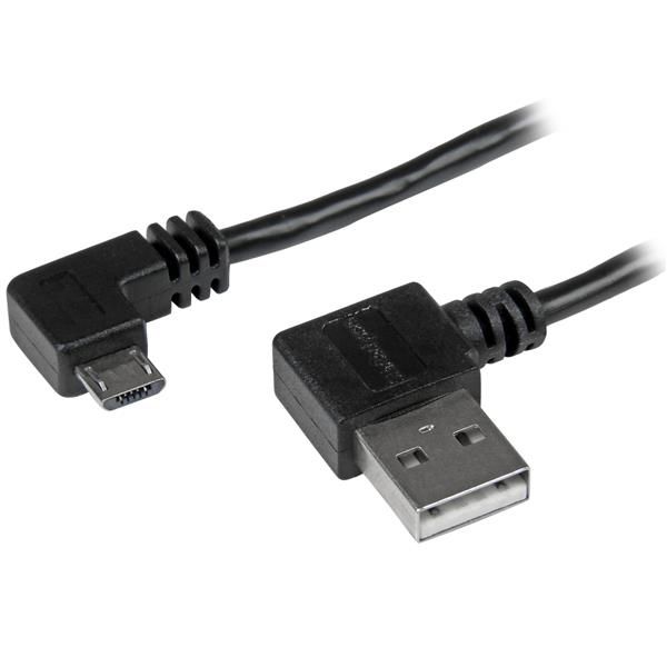 6FT RIGHT ANGLE MICRO-USB CBL/M/M WITH RIGHT ANGLE CONNECTORS