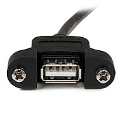 2FT PANEL MOUNT USB CABLE A-A/.