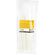 100 PACK 10 CABLE TIES -WHITE/NYLON ZIP TIE WRAPS UL TAA