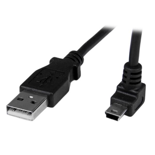 1M UP ANGLE MINI USB CABLE/.
