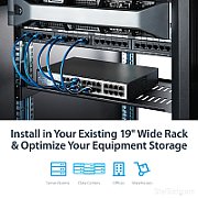 SERVER RACK SHELF VENTED 1U STE/482.6X44.5X254MM