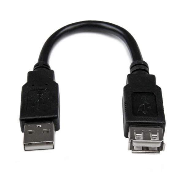 6IN USB EXT ADAPTER CABLE M/F/.