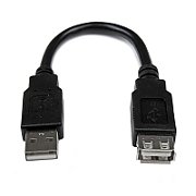 6IN USB EXT ADAPTER CABLE M/F/.