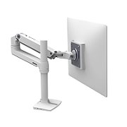 LX DESK MOUNT LCD MONITOR ARM/TALL POLE/ BRIGHT WHITE TEXTURE