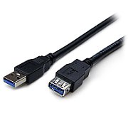 2M BLACK USB 3.0 MALE TO FEMALE/USB 3.0 EXTENSION CABLE A TO A