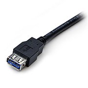 2M BLACK USB 3.0 MALE TO FEMALE/USB 3.0 EXTENSION CABLE A TO A