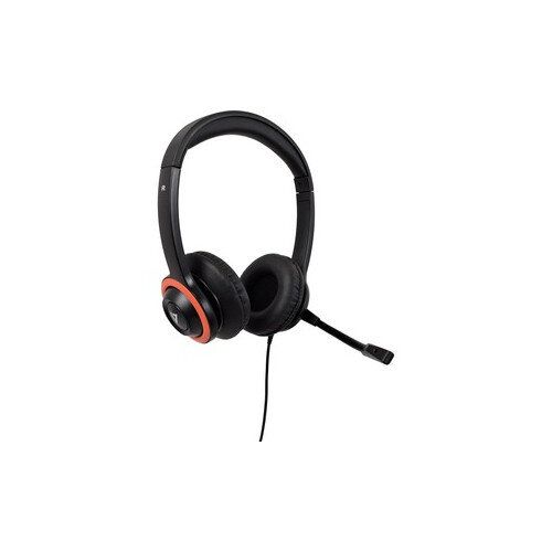 V7 HEADSET W/BOOM MIC 3.5MM EDU/ANTI-BACTERIAL VOL LTD 2M CBL