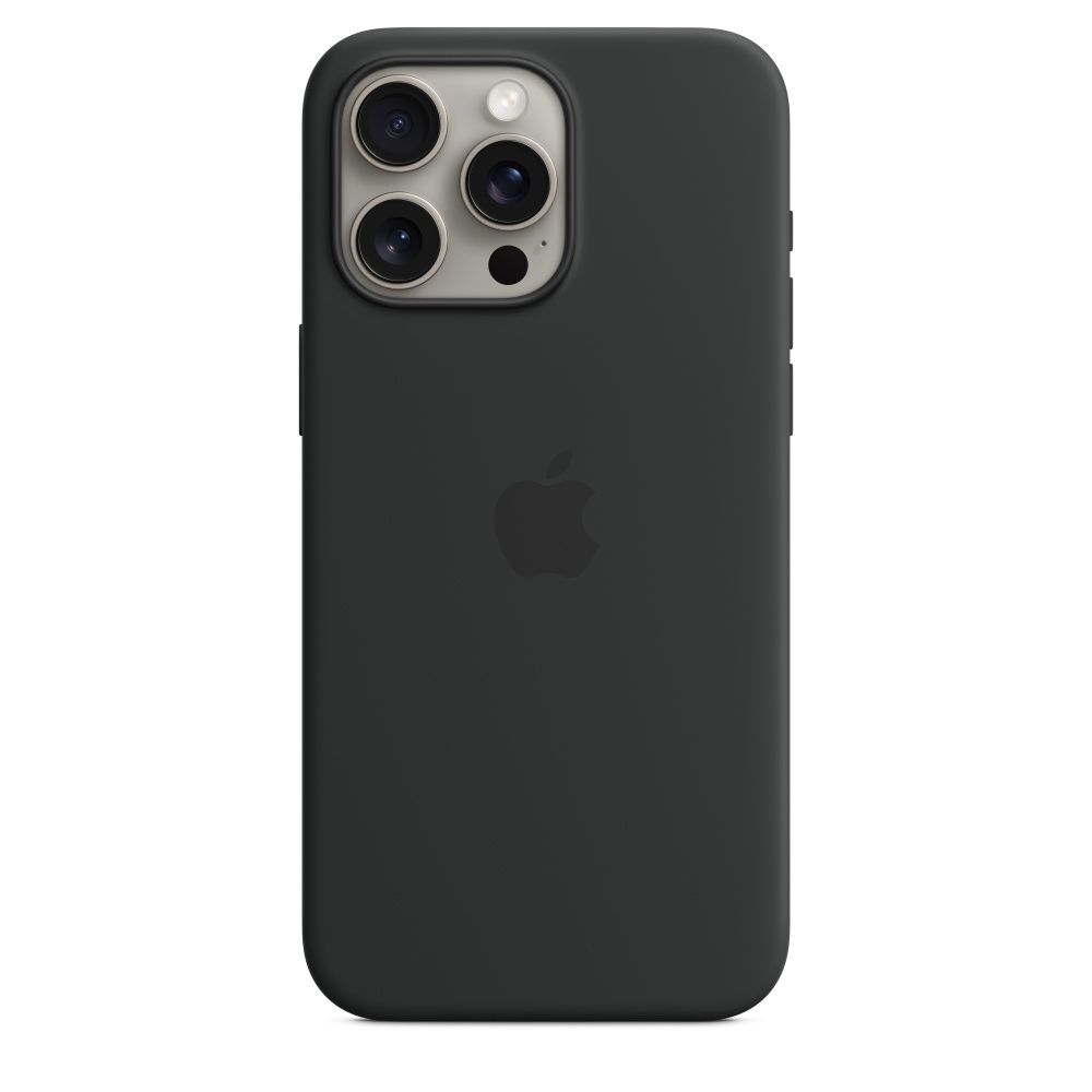 IPHONE 15 PRO MAX SILICONE CASE/WITH MAGSAFE - BLACK
