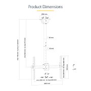 CEILING TV MOUNT - STEEL/.