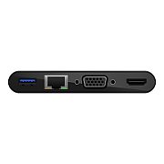USB-C TO GIGABIT-ETHERNET/HDMI/VGA/USB-A ADAPTER BLACK