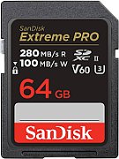 PRO 64GB V60 UHS-II SD CARDS/280/100MB/S V60 C10 UHS-II