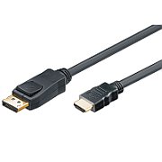 2M DP HDMI CABLE M-M BLACK/M/M GOLD FULL HD