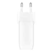 60W DUAL USB-C CHARGER WITH/POWER DELIVER WHITE