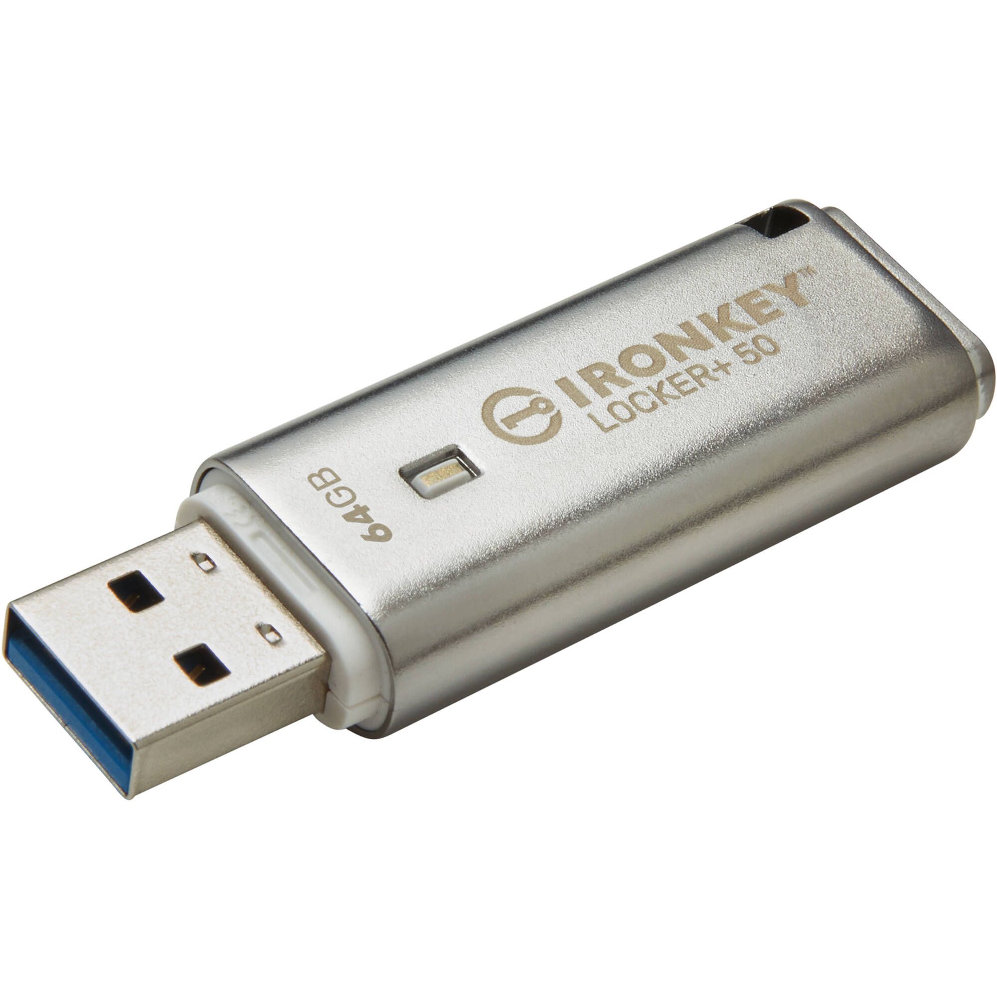 64GB USB 3.2 IRONKEY LOCKER+ 50/AES USB W/256BIT ENCRYPTION