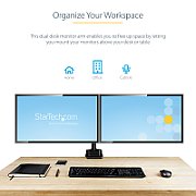 DESK MOUNT DUAL MONITOR ARM/.