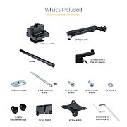 DESK MOUNT DUAL MONITOR ARM/.