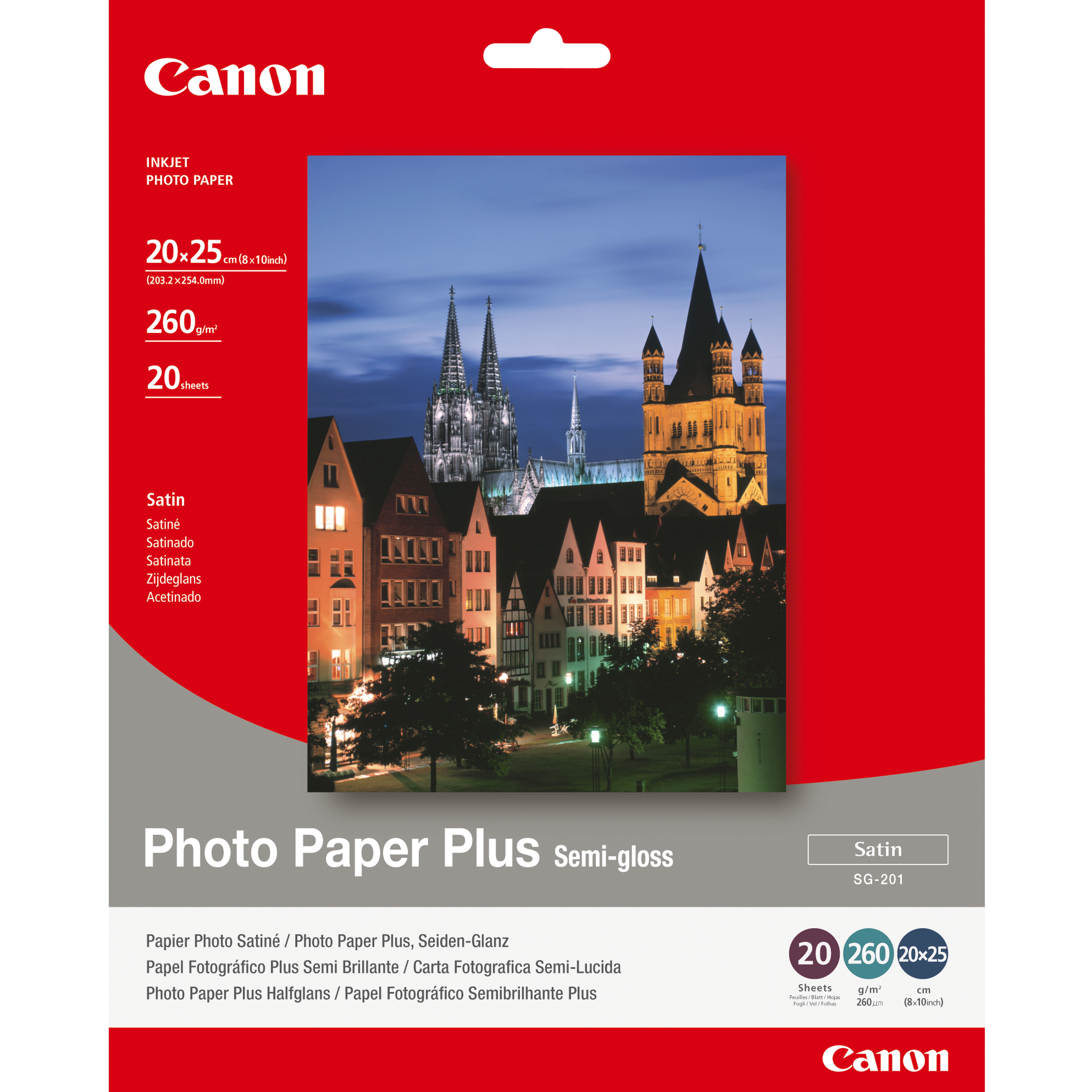PAPER PHOTO SG201 8X10IN/20SH SEMI-GLOSSY SG-201 BJ MEDIA