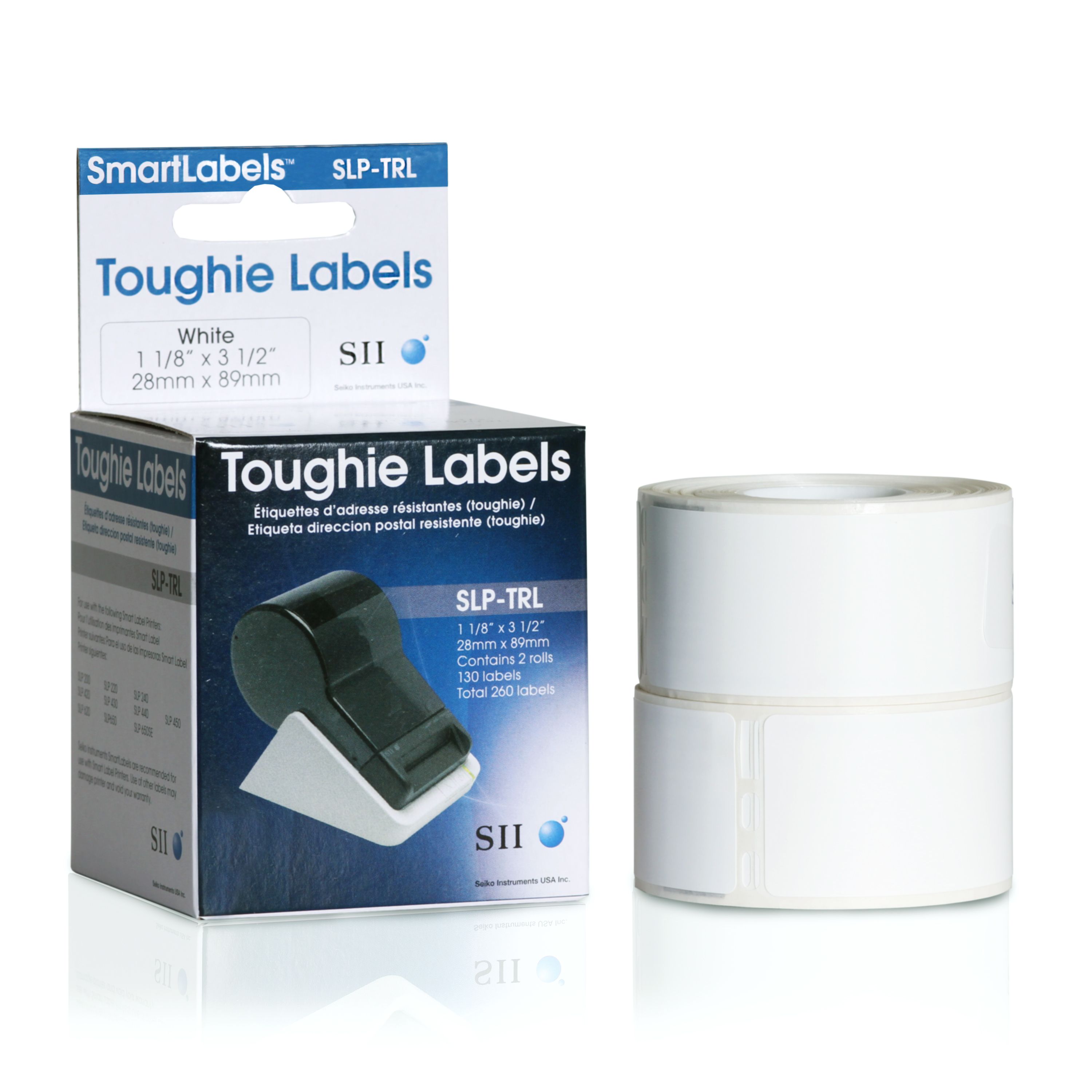 SLP-TRL TOUGHIE LABEL 28X89MM/130 LAB/ROLL