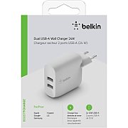 DUAL USB-A CHARGER/24W WHITE