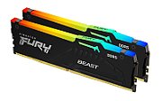 Memorie Kingston FURY Beast 16 GB DDR5 6000 MHz CL36, kit 2 x 8 GB, XMP 3.0, EXPO, Negru, RGB