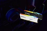 Memorie Kingston FURY Beast 16 GB DDR5 6000 MHz CL36, kit 2 x 8 GB, XMP 3.0, EXPO, Negru, RGB