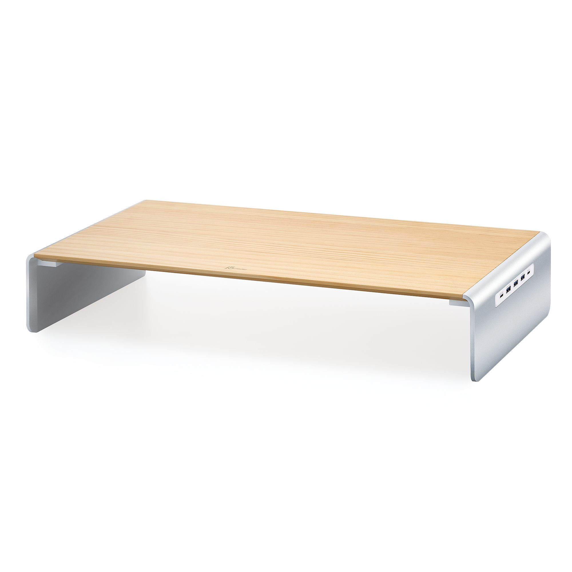 WOOD MONITOR STAND WITH DOCKING/STATION