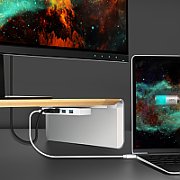 WOOD MONITOR STAND WITH DOCKING/STATION