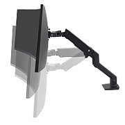 HX DESK MONITOR ARM/WITH HD PIVOT MATTE BLACK