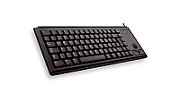 KEYBOARD USB UK MX-GOLD/SLIMLINE BLACK W/ TRACKBALL