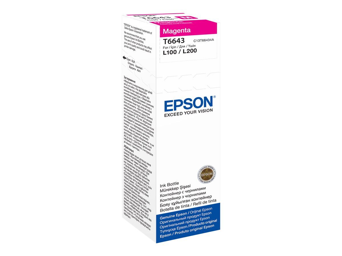 Cartus cerneala Epson C13T66434A ,Magenta ,70 ml ,Original (T6643) 