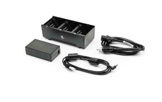 3 slot battery charger ZQ600, QLn and ZQ500 Series Includes power supply and UK power cord