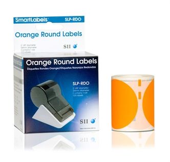 SLP-RDO ROUND ORANGE LABEL 54MM/120 LAB/ROLL 1 ROLL/BOX