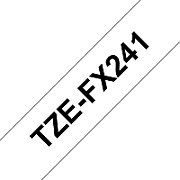 TZE-FX241 FLEXI-TAPE LAM. 18MM/8M BLACK ON WHITE