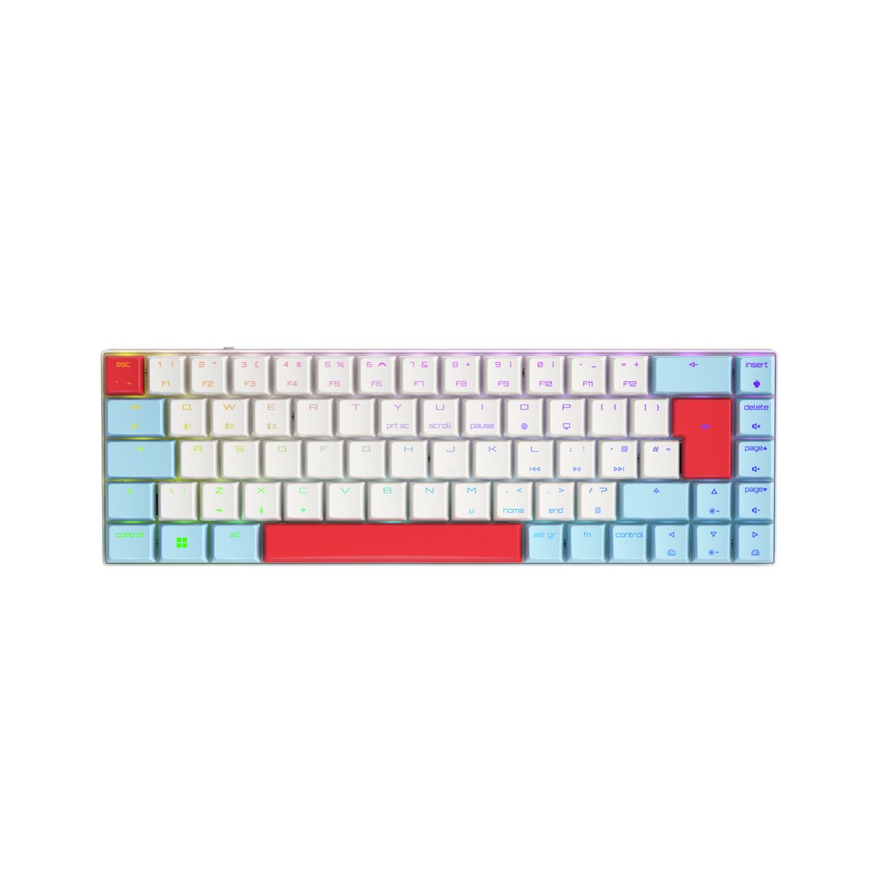 CHERRY MX-LP 2.1 COMPACT/WIRELESS BT UK-ENGLISH WHITE
