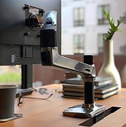 LX DESK MOUNT LCD ARM POLISHED/32IN BLACK/WHITE VESA MIS-D